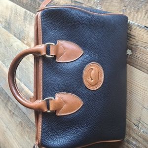 Vintage 80's Dooney & Bourke Speedy black pebbled All-Weather Leather